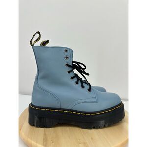 Dr. Martens Blue Leather Women's Boots